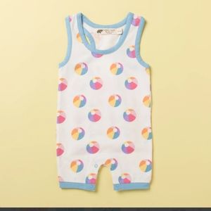 🌈 rainbow beachball Racerback Shortall
-  9-12M